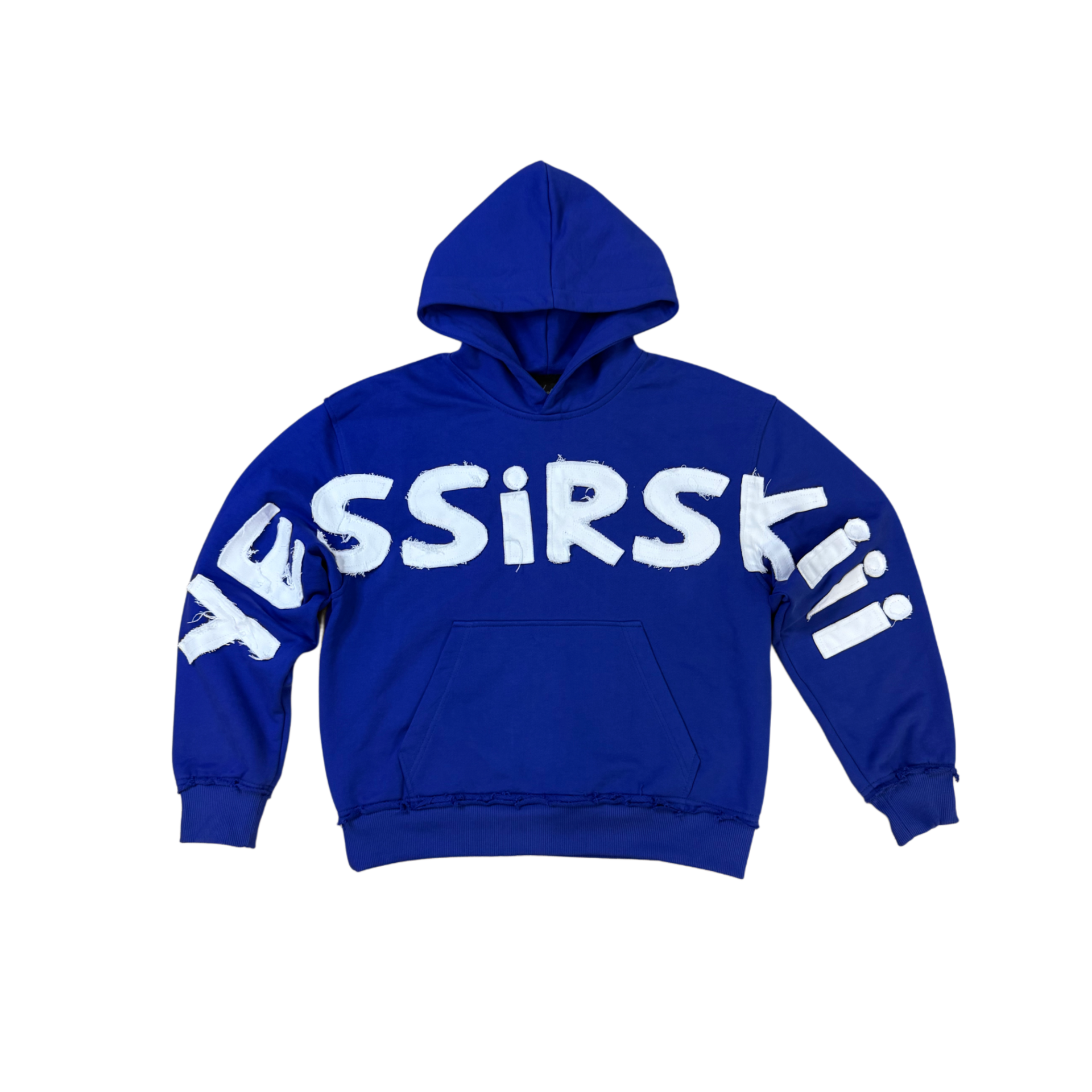 "YESSIRSKIII" BLUE HOODIE