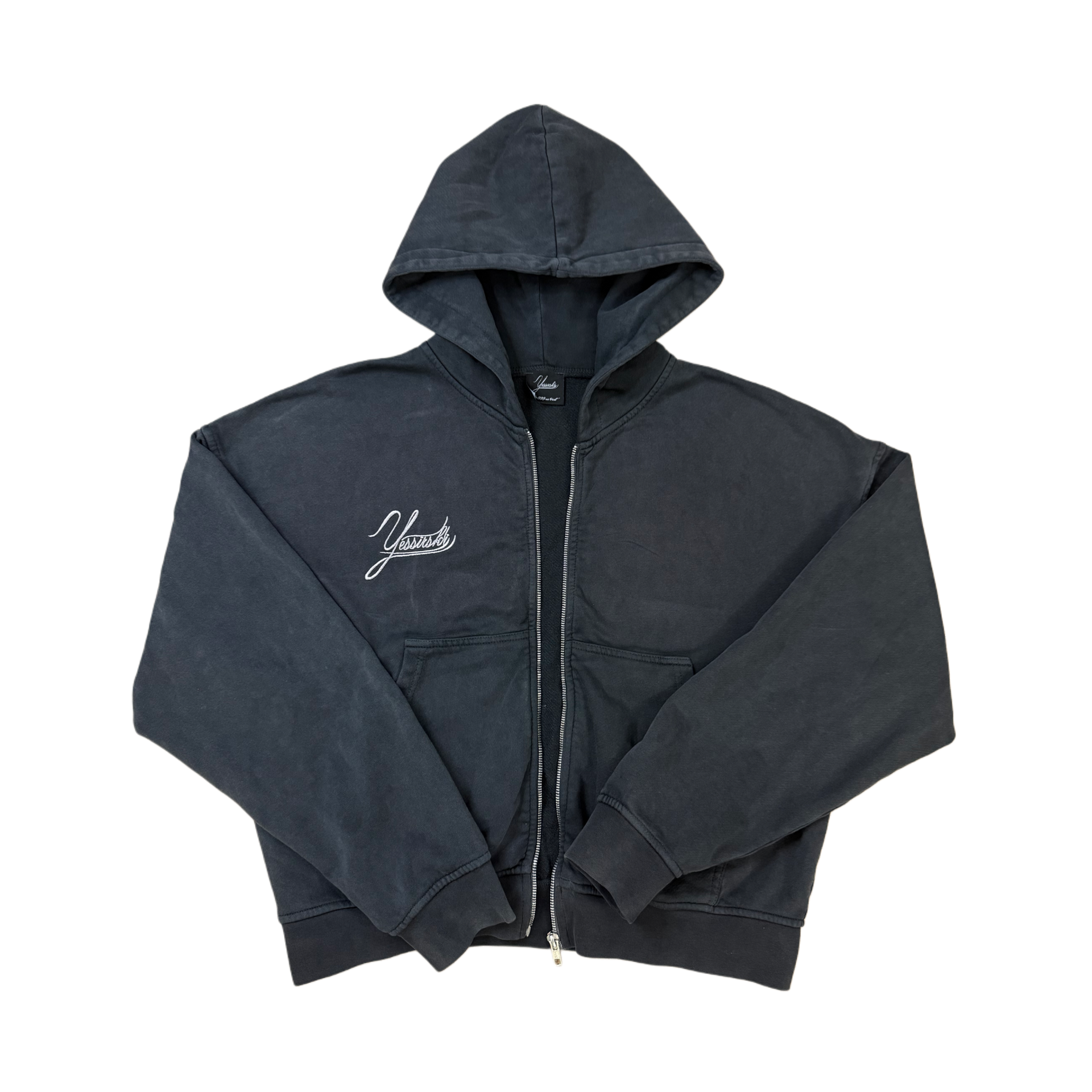 WASHED BASIC ZIP HOODIE