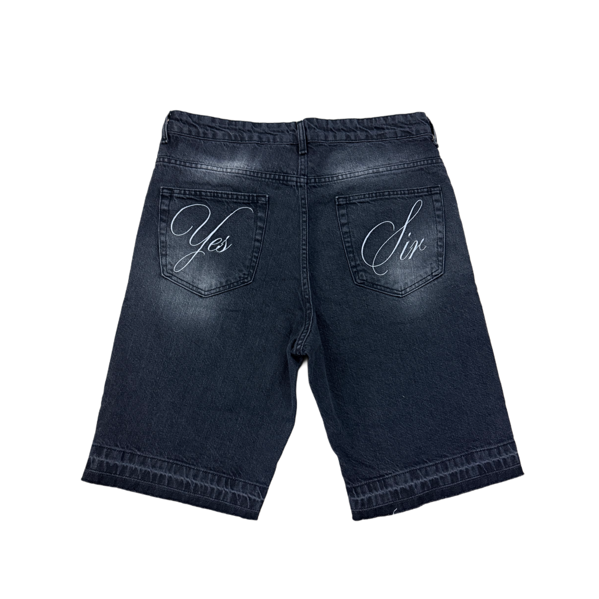 "YES SIR" BLACK JORTS