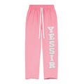"YESSIR" PINK SWEATPANTS (Pink Twill Pants) 