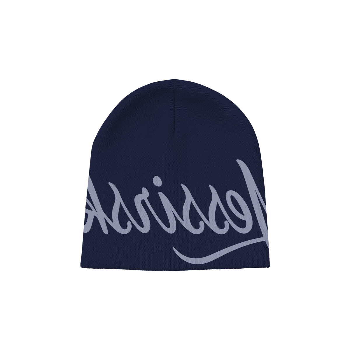 "YESSIRSKIII" SCRIPT BEANIE NAVY BLUE