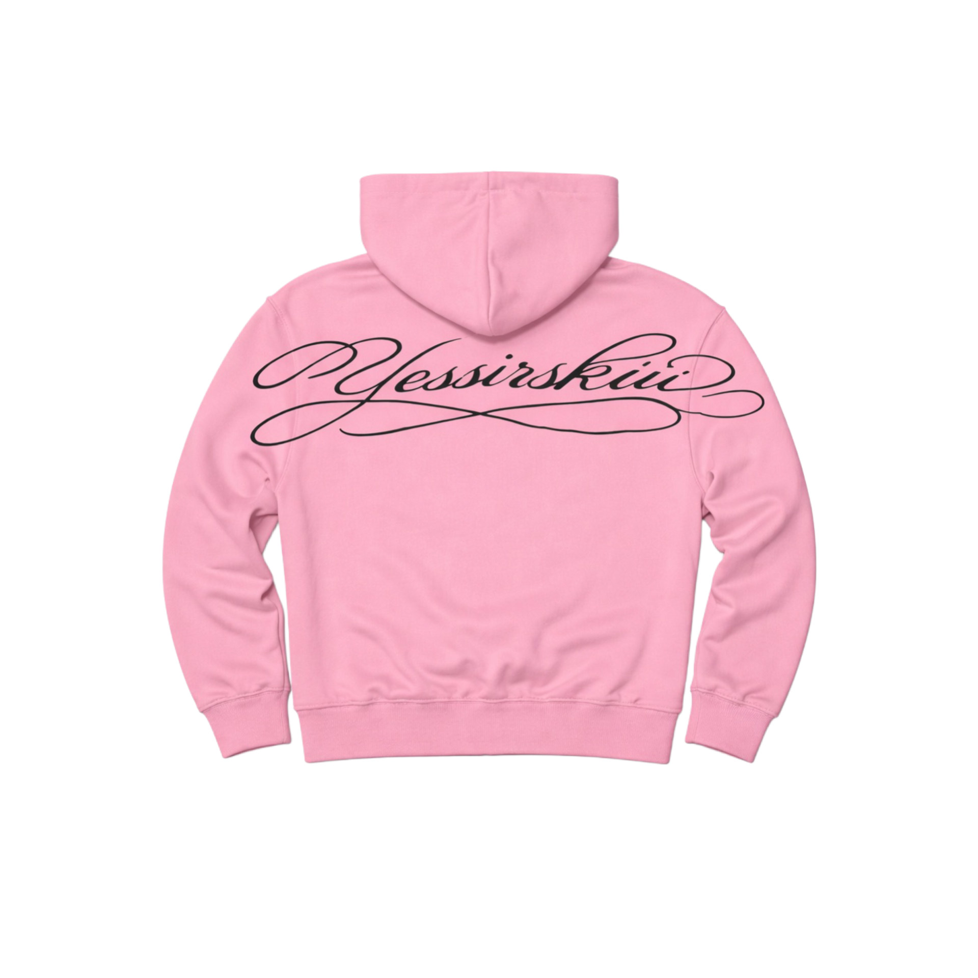 "Yessirskkiii" SIGNATURE PINK ZIP HOODIE(Зiп худi рожеве з вишивкою)