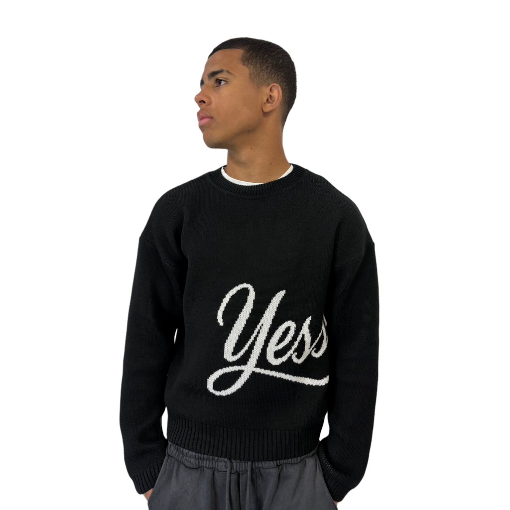 "Yessirskiii" BLACK SWEATER