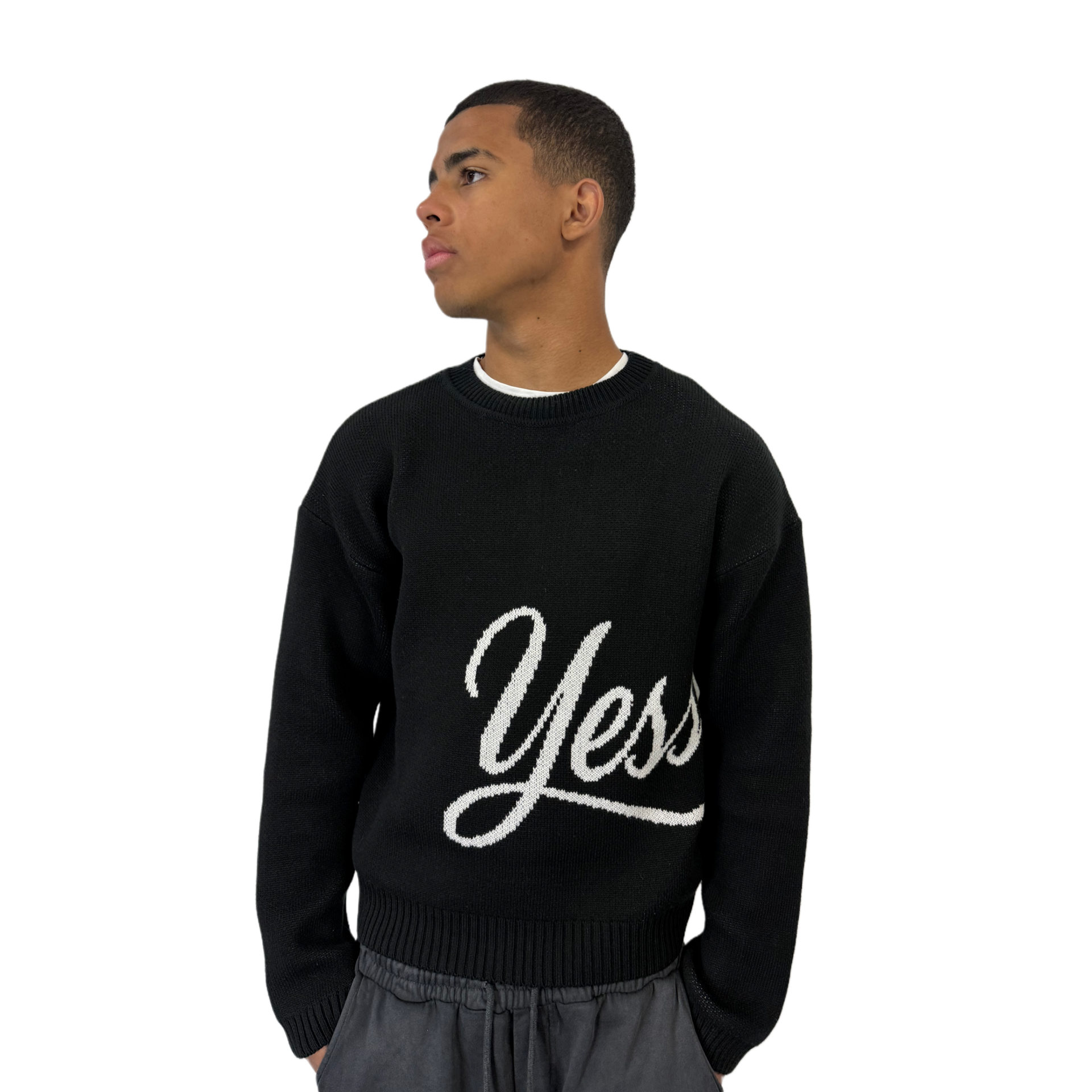 "Yessirskiii" BLACK SWEATER