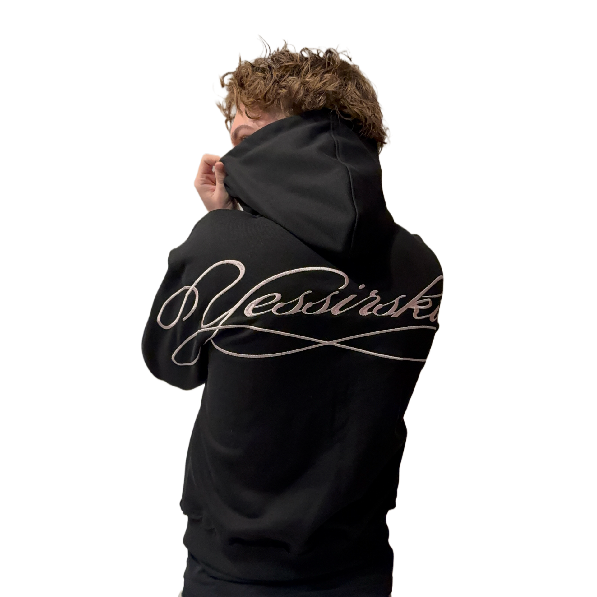 "Yessirskkiii" SIGNATURE BLACK ZIP HOODIE