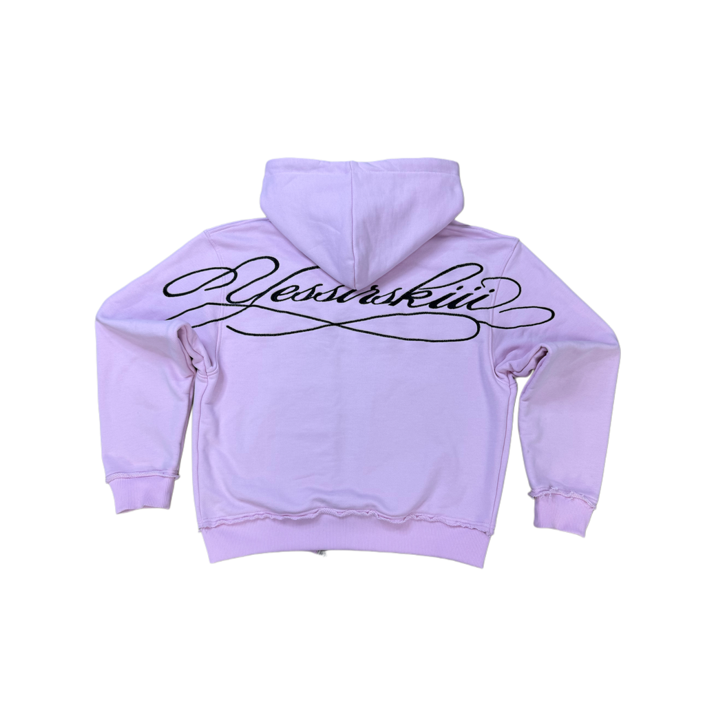 "Yessirskkiii" SIGNATURE PINK ZIP HOODIE