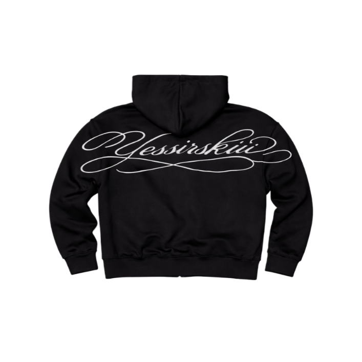 "Yessirskkiii" SIGNATURE BLACK ZIP HOODIE