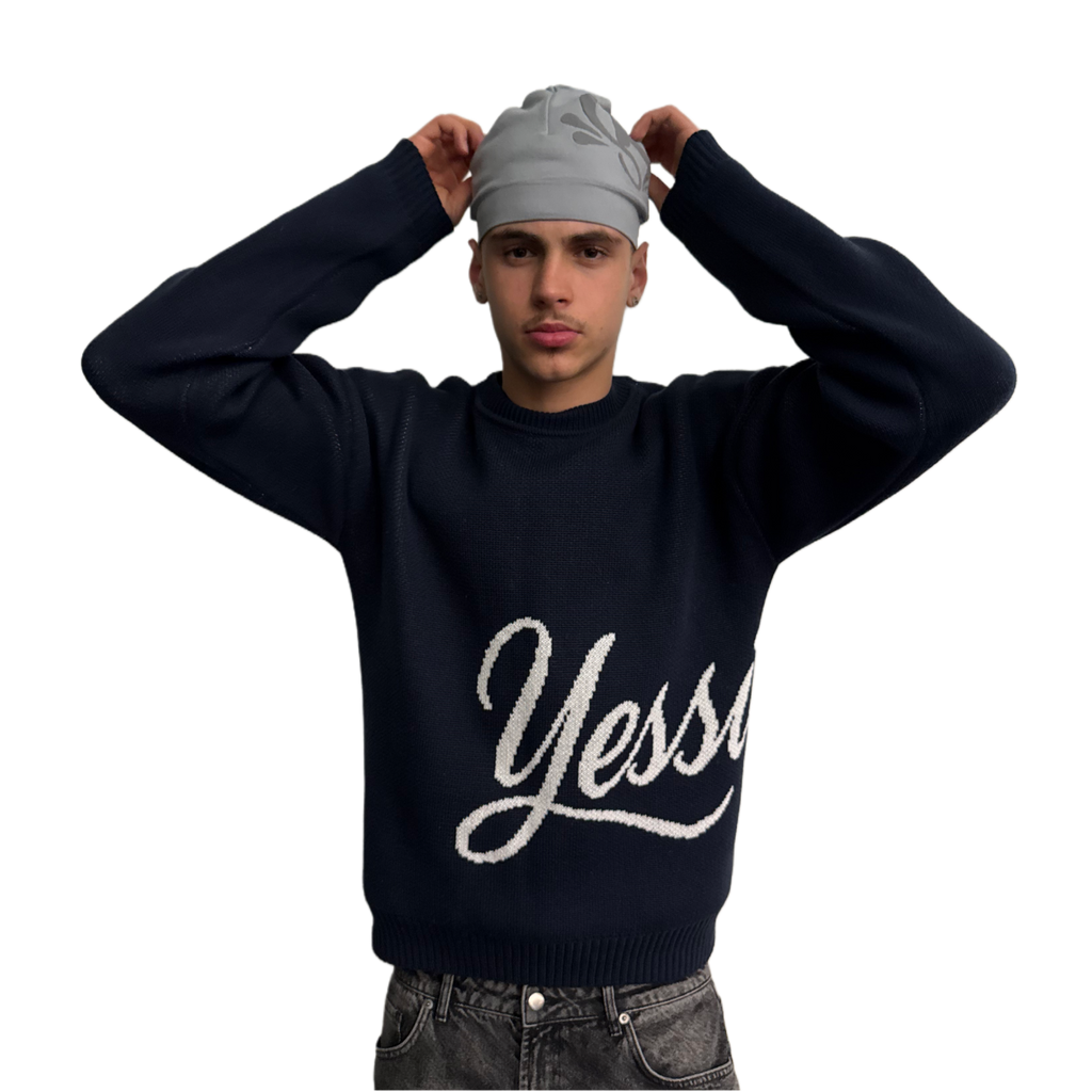 "Yessirskiii" NAVY BLUE SWEATER