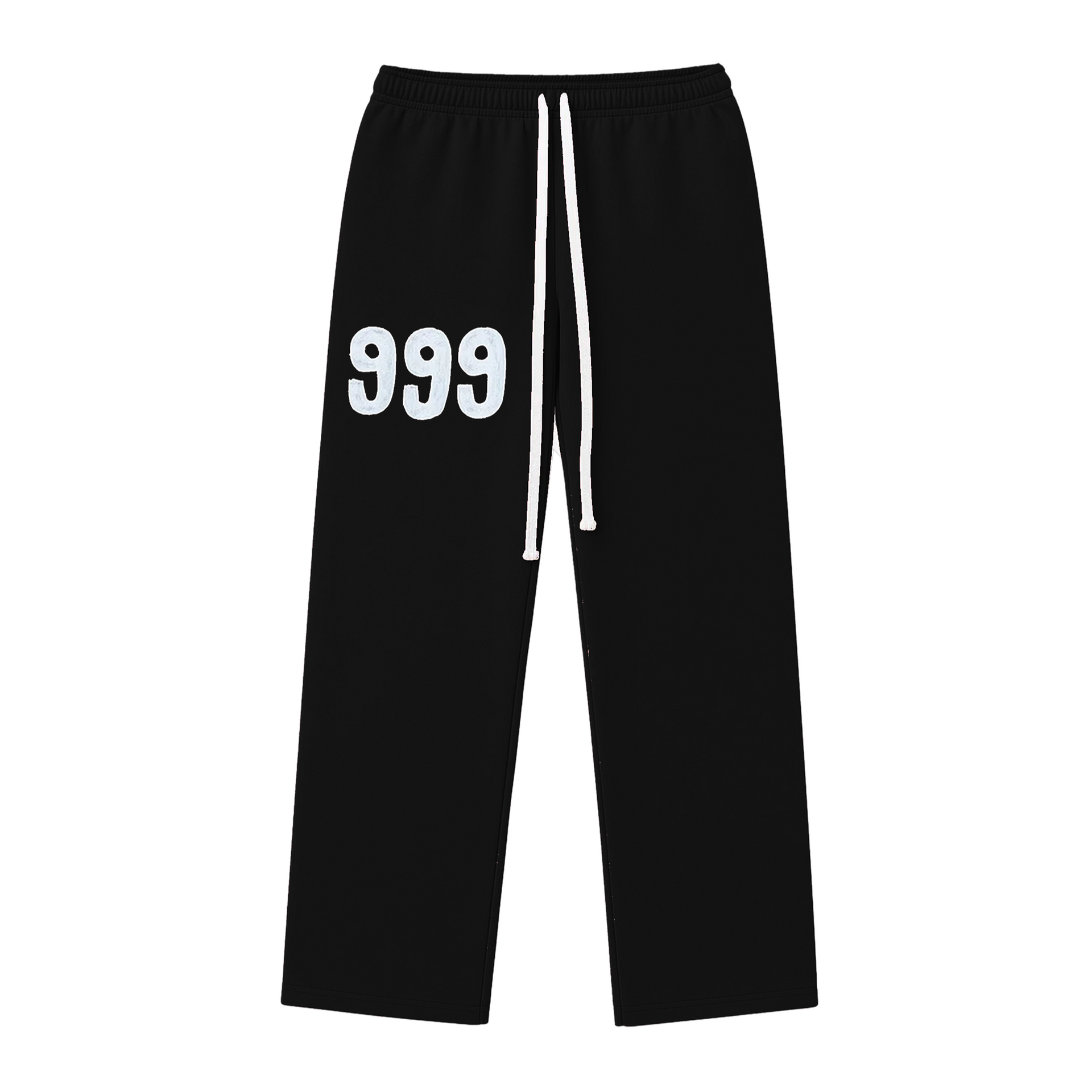 "999" BLACK SWEATPANTS