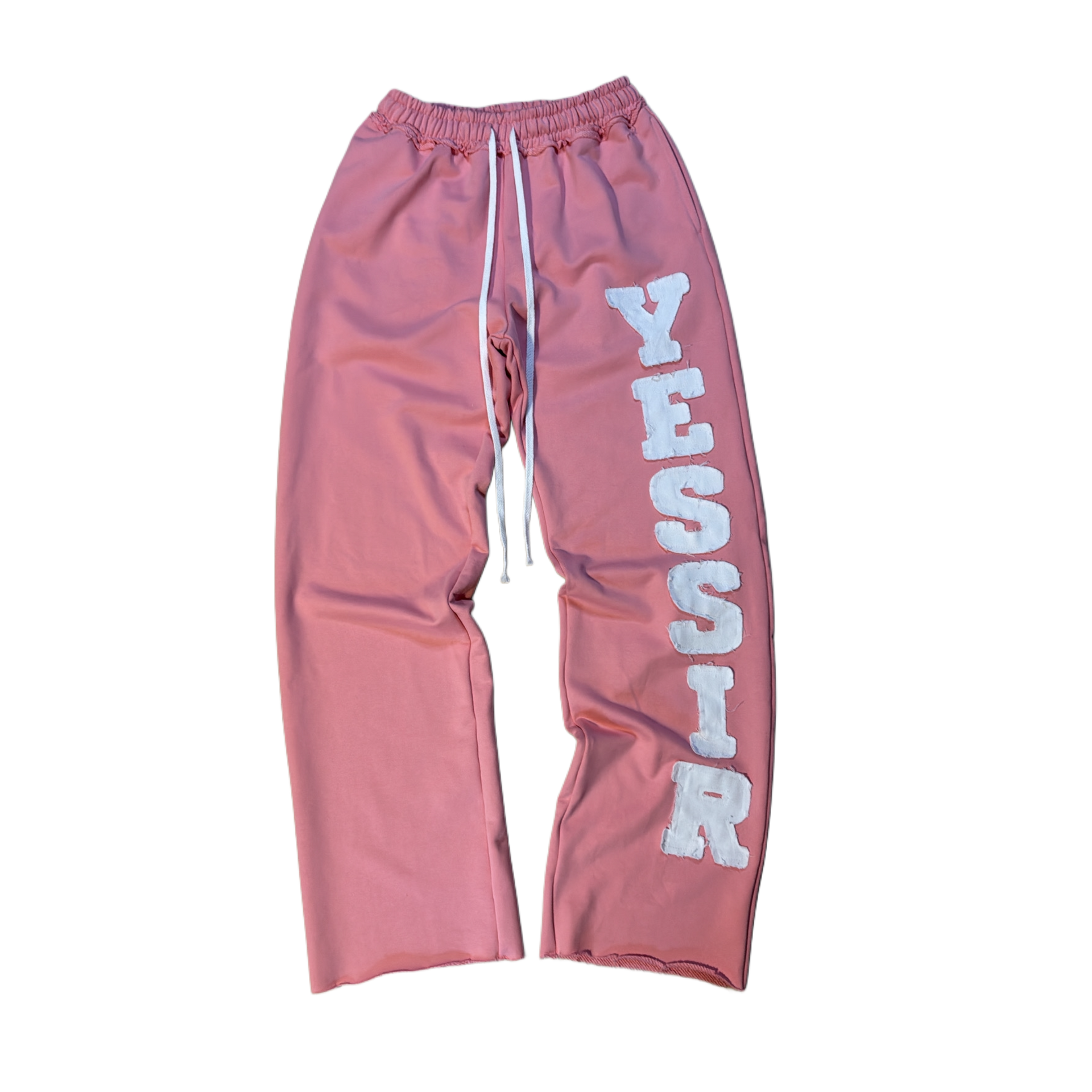 "YESSIR" PINK SWEATPANTS (Pink Twill Pants) 