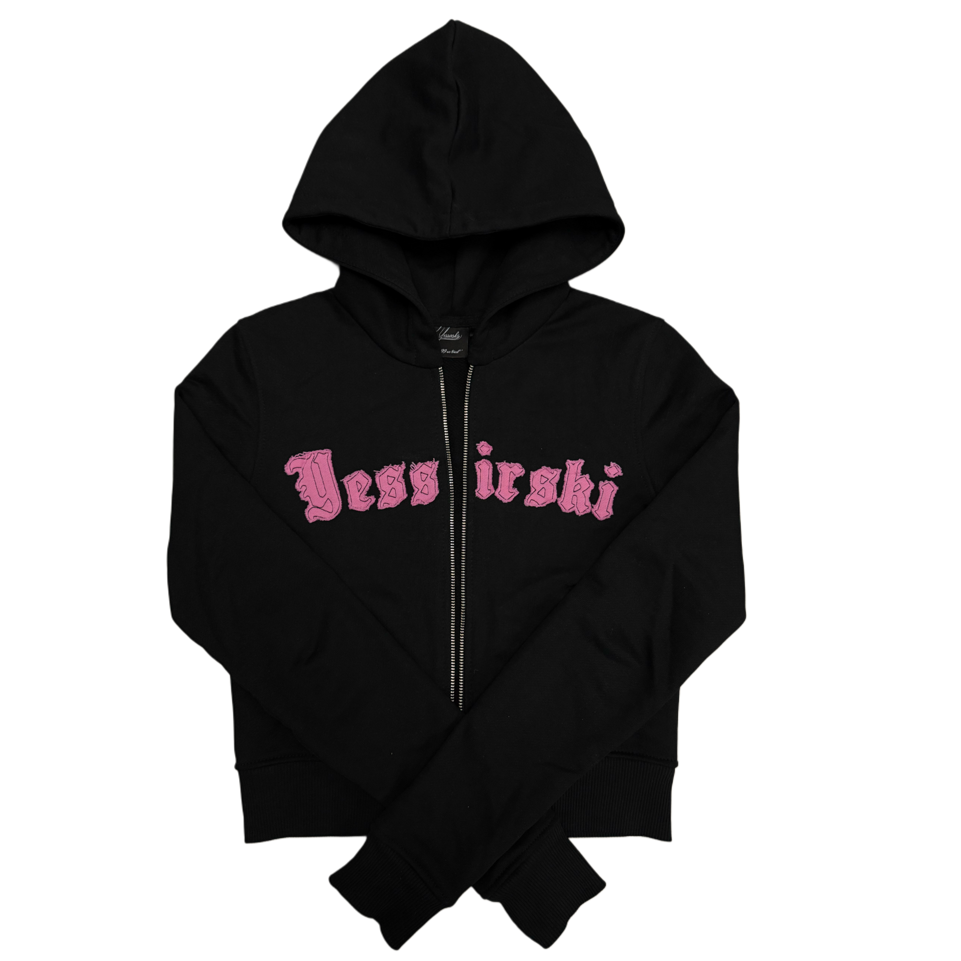 "Yessirskiii" WMN BLACK ZIP HOODIE