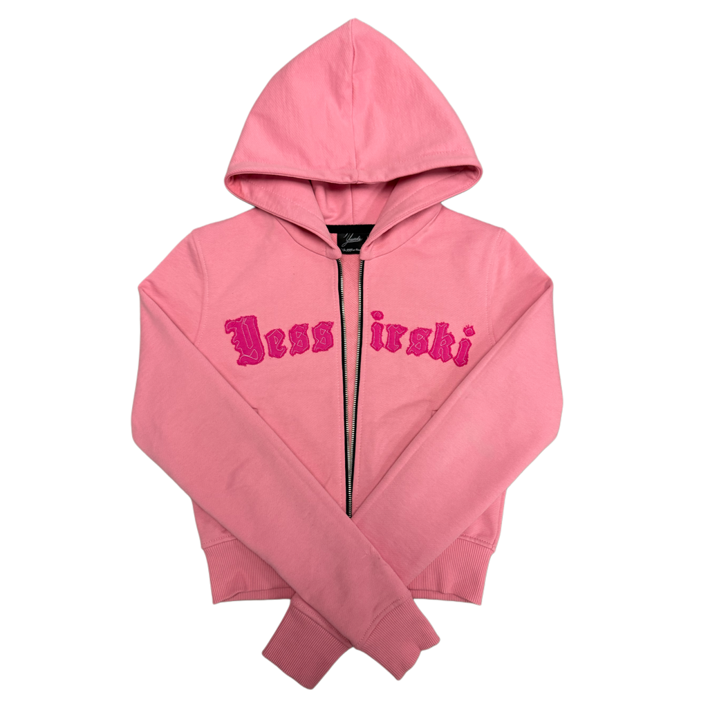 "Yessirskiii" WMN PINK ZIP HOODIE