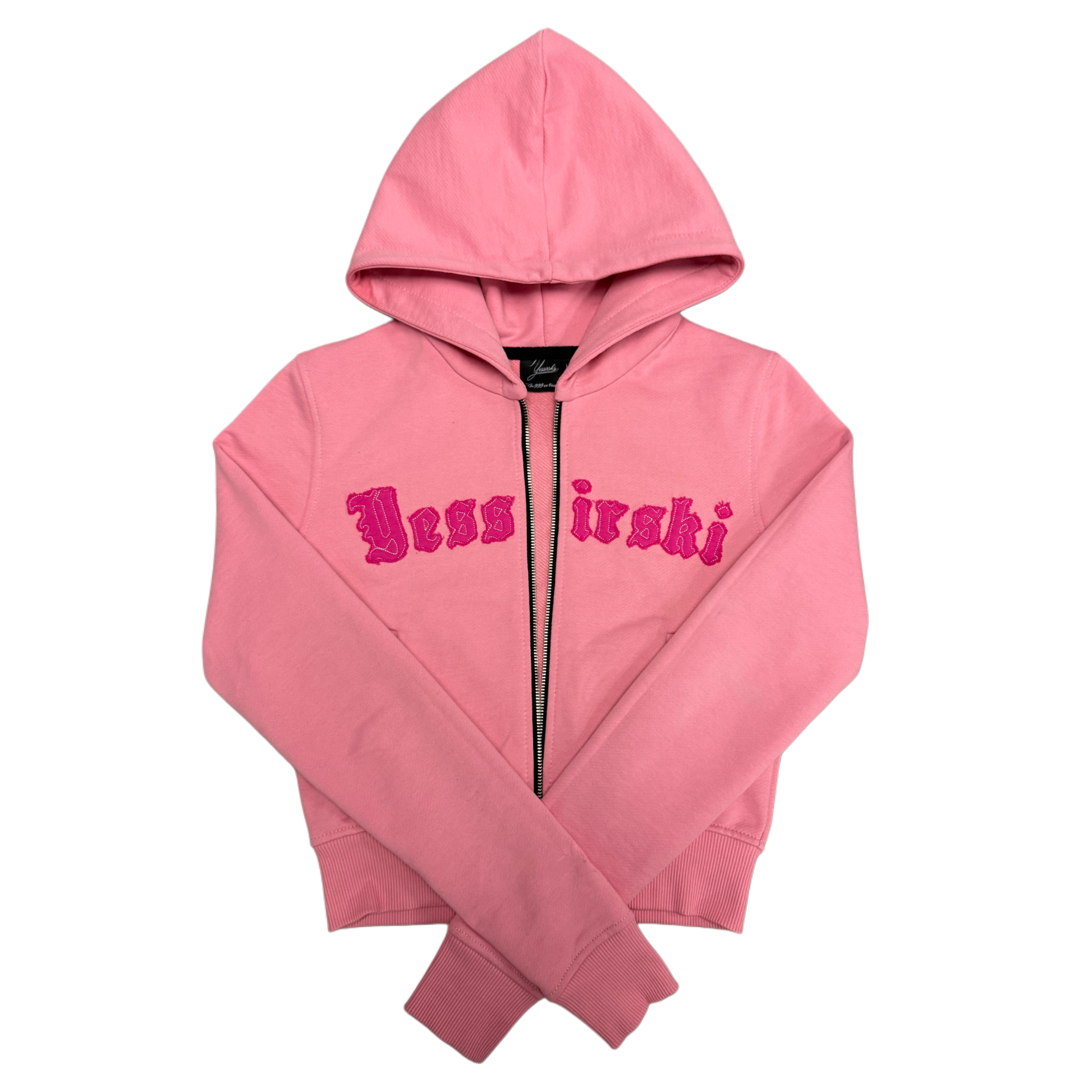"Yessirskiii" WMN PINK ZIP HOODIE