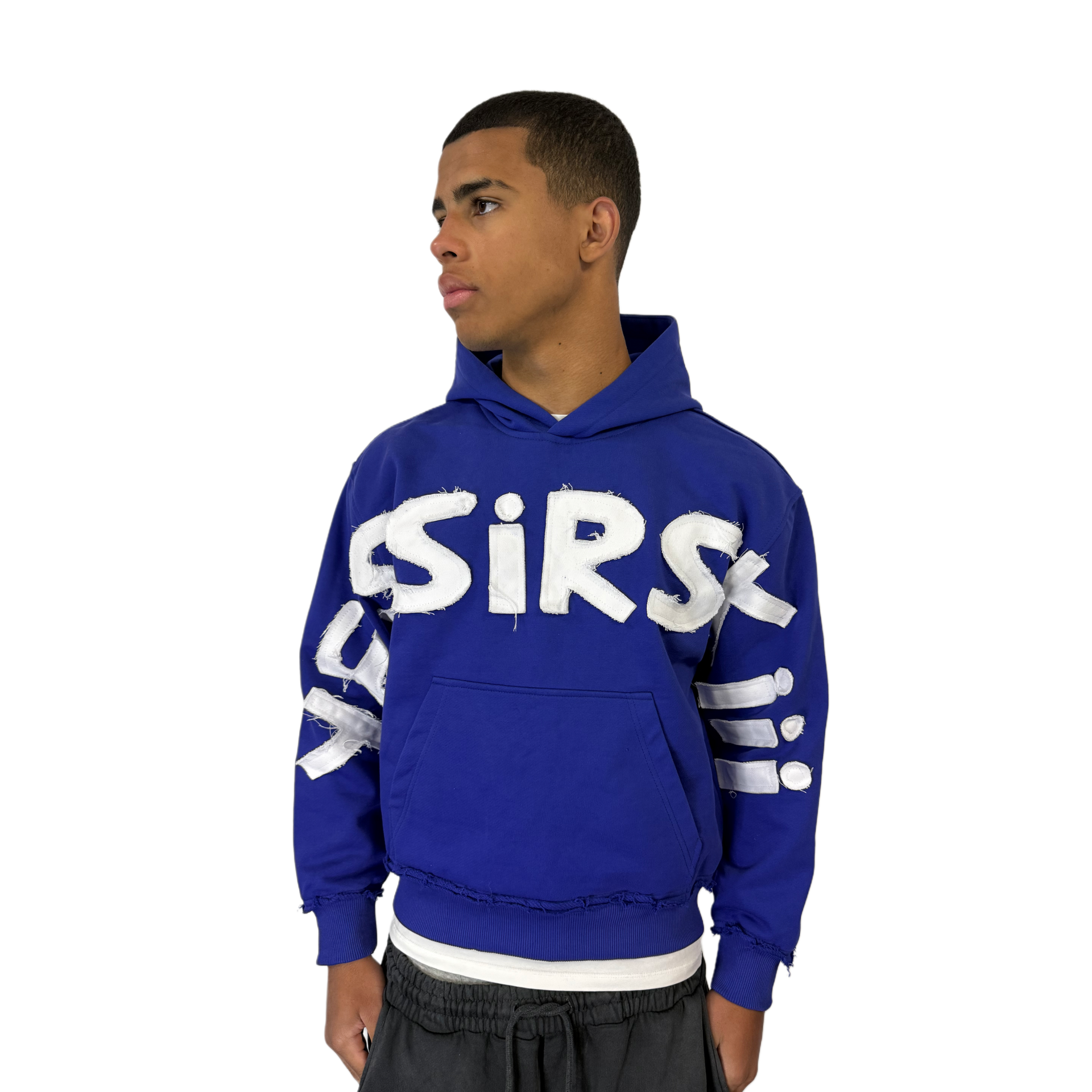 "YESSIRSKIII" BLUE HOODIE