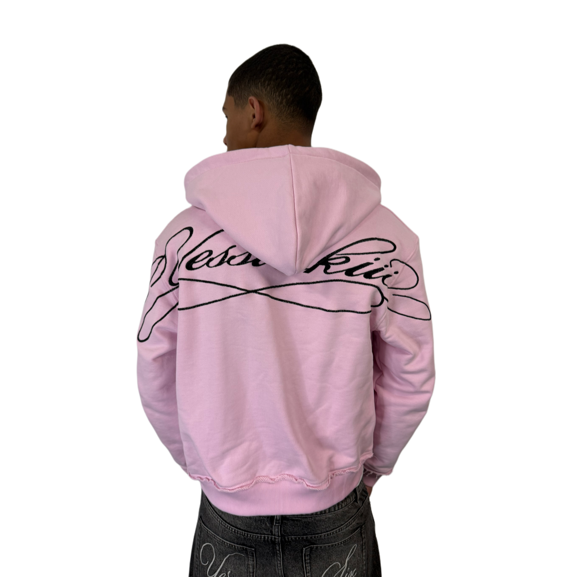 "Yessirskkiii" SIGNATURE PINK ZIP HOODIE