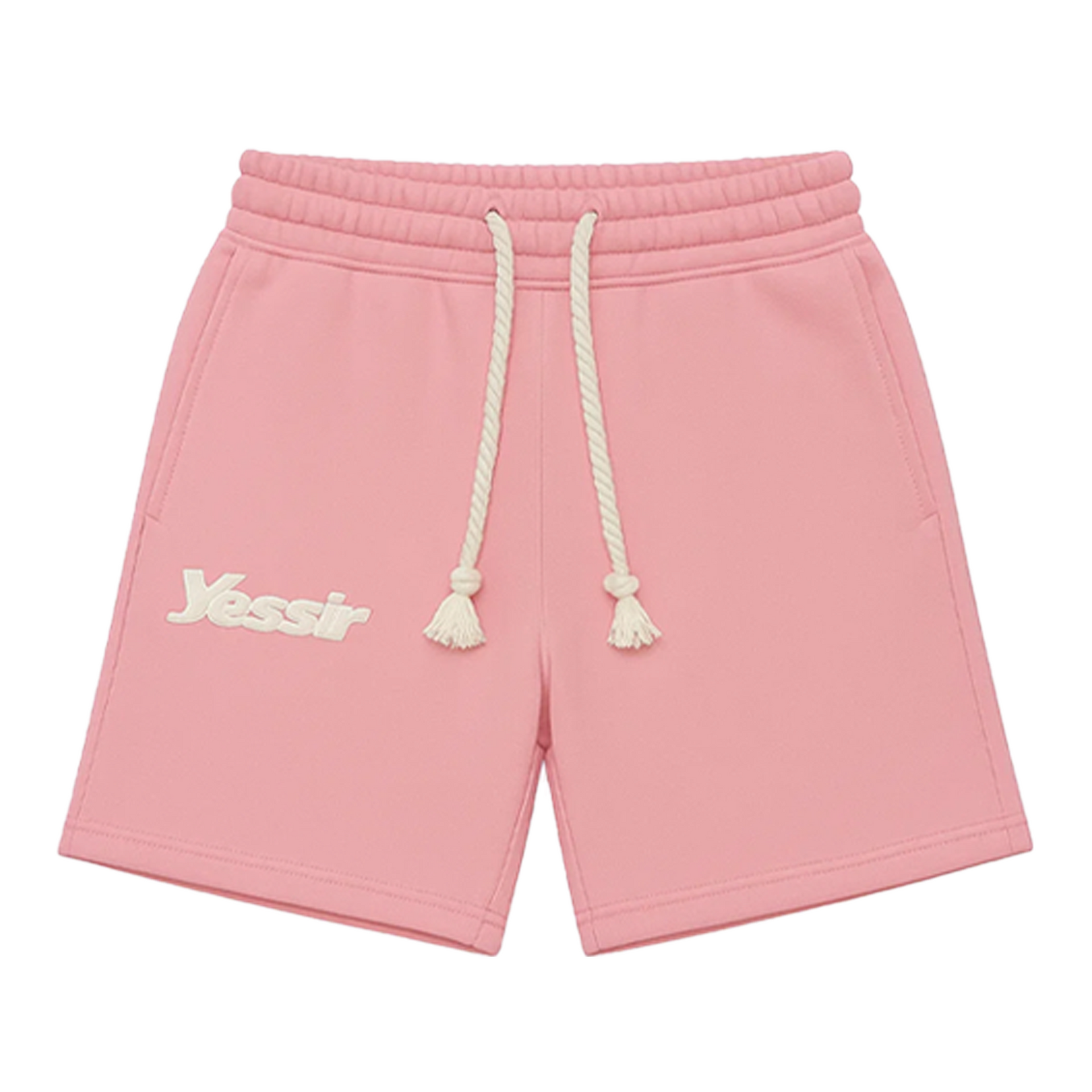 "YESSIR" ROPE LACES PINK SHORTS