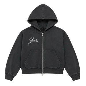 WASHED BASIC ZIP HOODIE