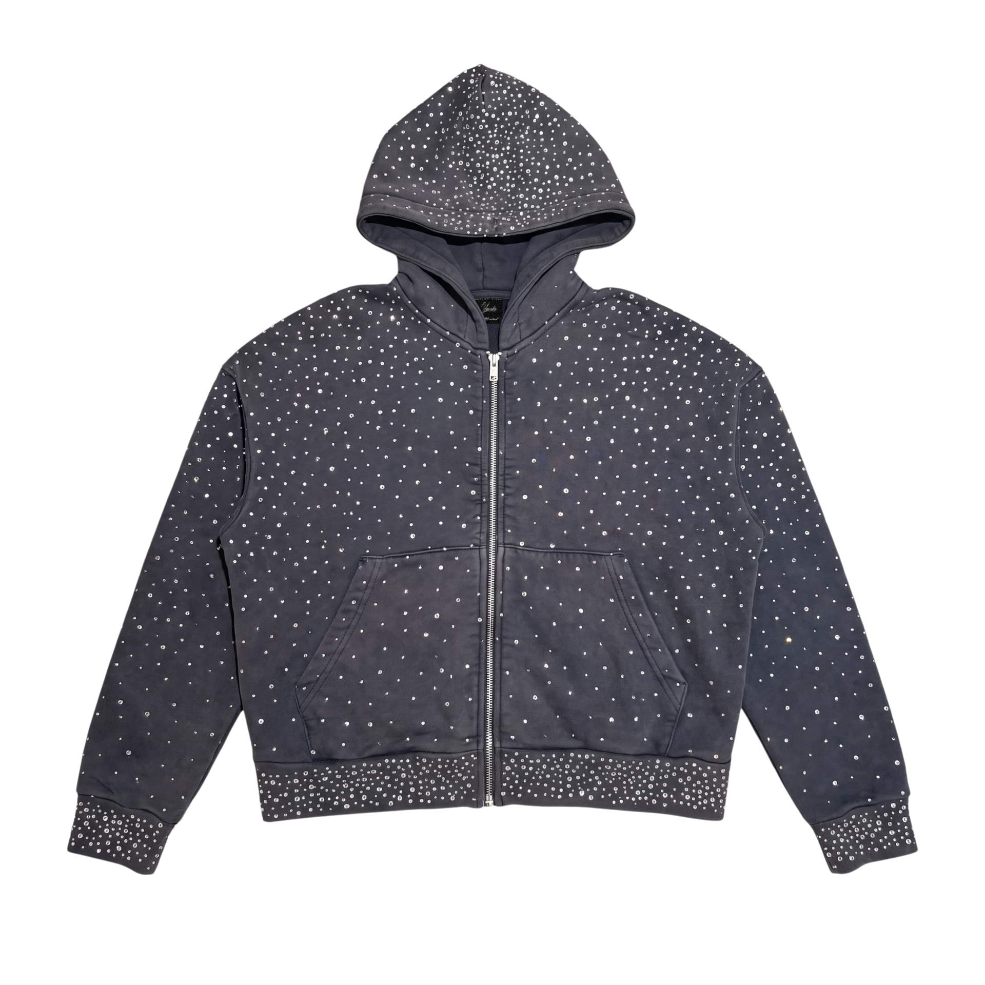RHINESTONE ZIP HOODIE 