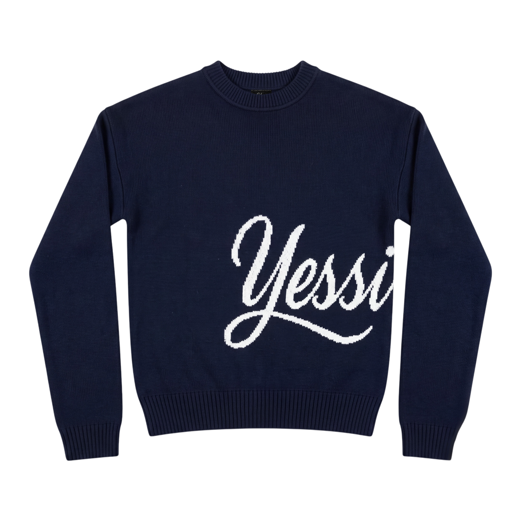 "Yessirskiii" NAVY BLUE SWEATER